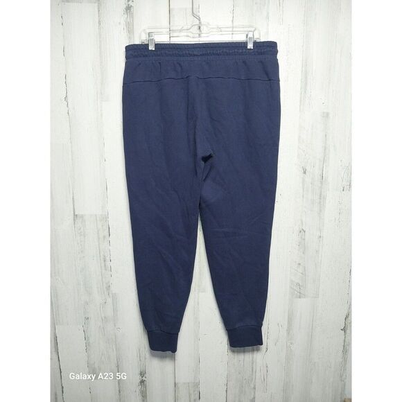 Puma Sweatpants Men’s Size Large Dark Blue Jogger Drawstring Pockets Athleisure - Picture 4 of 8